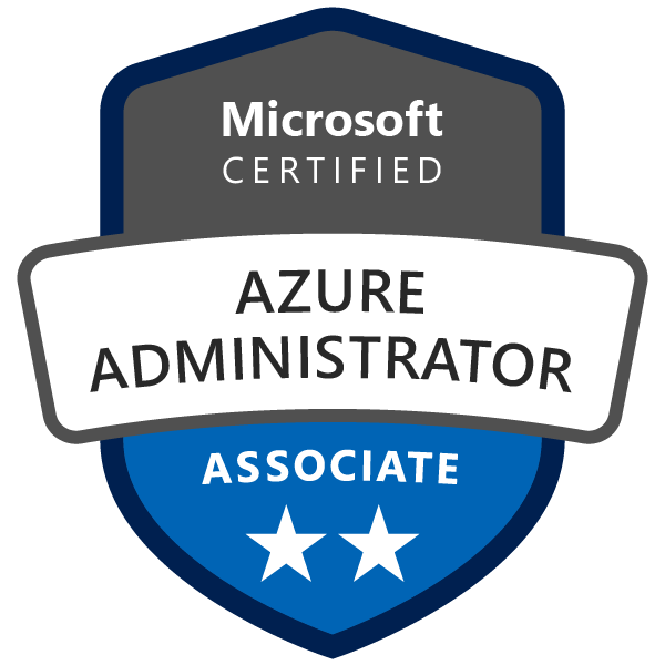 Microsoft Certified: Azure Administrator Associate badge